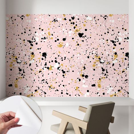 Papier peint autocollant avec imprimé décoratif pour salon et chambre à coucher Installation facile Taches artistiques 104x70 cm (1/5)