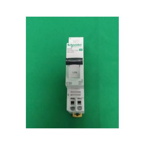 Disjoncteur 20A 1P+N courbe C 6-10kA modulaire bornes auto Acti9 iDT40N XA