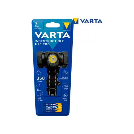 Varta Indestructible H20 Pro linterna frontal portátil negra LED