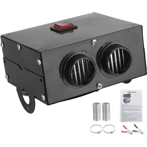 Chauffage rapide 12V 400W-600W, 2 trous, pour l'hiver, pare-brise, antigel, faible bruit (1/5)