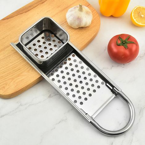 Käsereibe aus Edelstahl zur Zubereitung elsässischer Pasta, Küchenhelfer für Gratins und Aufläufe (1/5)
