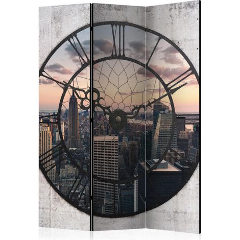Paravent 3 Volets "NYC Time Zone" 135x172cm (1/2)