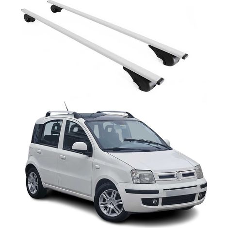 OMAC Dachträger Querträger für Fiat Panda III 2012-2026 AirCross & Cross & Trussardi Modelle – Abschließbar – Max. 75 kg – 2 Stangen Stahl Silber (1/5)