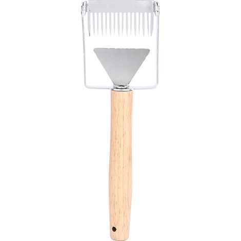Professioneller Honigschaber, Entdeckelungsgabel, Imkerei, Multifunktional, Bienenstockrahmen, Holzgriff, verzinkter Stahl, 24 cm, 160 g (1/5)