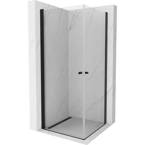 Mexen Pretoria Duo cabine de douche pivotante 100 x 100 cm, transparent, noir - 852-100-100-70-00-02 (1/5)