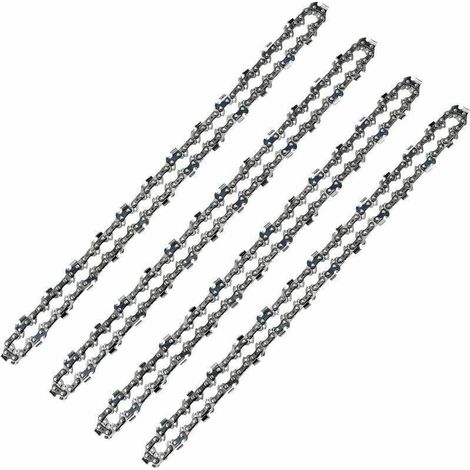 52-gliedrige Kettensägenkette, 3/8" LP Teilung, 0,50" (1,3 mm) Treibgliedstärke, rückschlagarm, 4er-Pack 52-gliedrige Antriebsketten für 14" (35 cm) Führungsschienen – LA