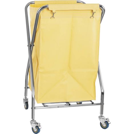 Carrello portabiancheria pieghevole in acciaio inox da 200 litri (1/8)