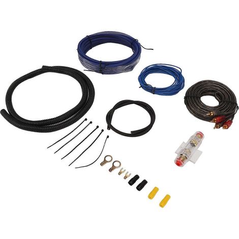 Stromkabelset für Autoverstärker mit Audiokabel, Massekabel und Balgschlauch für Autolautsprecher und Subwoofer (1/5)