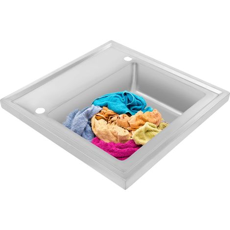 Évier de cuisine, à encastrer, simple cuve, en acier inoxydable durable (1/2)