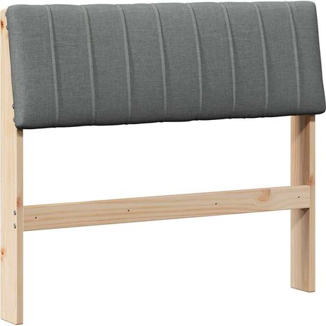 Gepolstertes Kopfteil Dunkelgrau 90 cm Massives Kiefernholz vidaXL