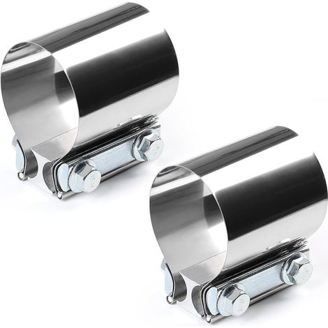 Stück Doppelauspuffschellen, Ø 60 mm Universal-Doppelauspuffschelle, Auspuffrohrschelle (Ø 60 mm / L: 76,2 mm) (1/5)