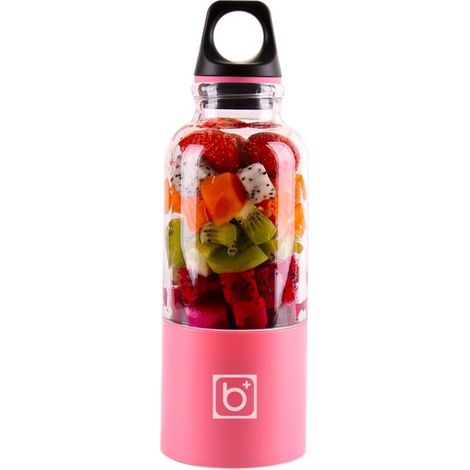 Mélangeur de fruits, 500Ml usb Rechargeable Juicer Cup Personal Portable Mini Mixer Blender Portable Légumes Fruit Juice Maker Outil automatique（rose） (1/5)
