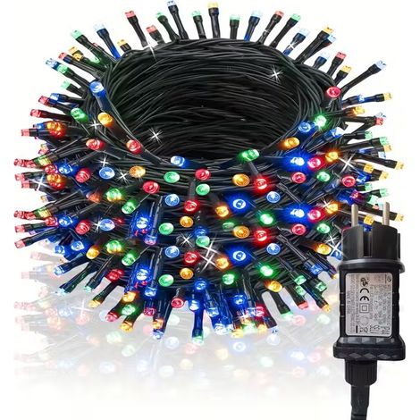 Luces LED para árbol de Navidad 500L multicolor para interior y exterior 3+25 m (1/5)
