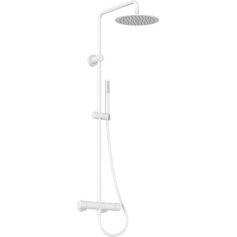 Ravak - Conjunto de ducha con termostato, diámetro 25 cm, blanco mate X070579