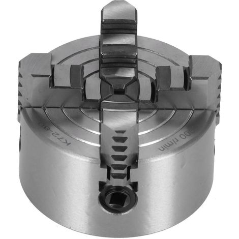 Mandrin à 4 mors K72‑80 en acier rapide pour tour manuel, accessoires pour tours de bricolage, 4000 tr/min, 80 mm / 3,15 po (1/5)