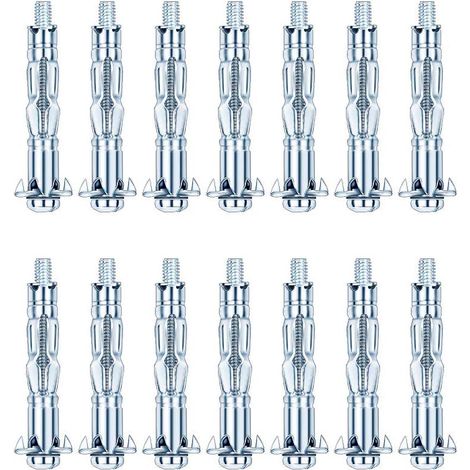 Lot de 20 chevilles murales M4 × 38 en acier zingué très résistant pour cloison sèche (1/5)