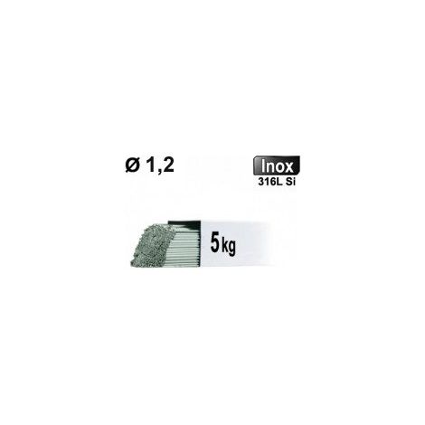 Baguette TIG Inox ER 316L diamètre 1,2 mm longueur 1000 mm étui de 5 kg – SELECTARC