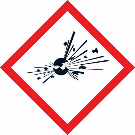Cartello adesivo “Pittogramma GHS01 – "Esplosivo”
