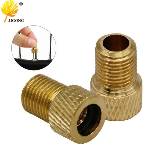 Adaptateur de valve pour VTT, adaptateur en laiton pour valve française vers valve américaine, accessoires de vélo (1/5)