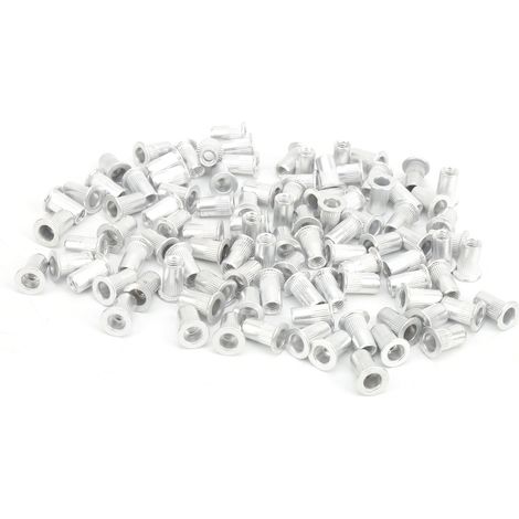 100 Stück Zugnietmuttern aus Aluminium, Flachkopf, vertikal, Hardwarezubehör WJ‑30045M4 (1/5)