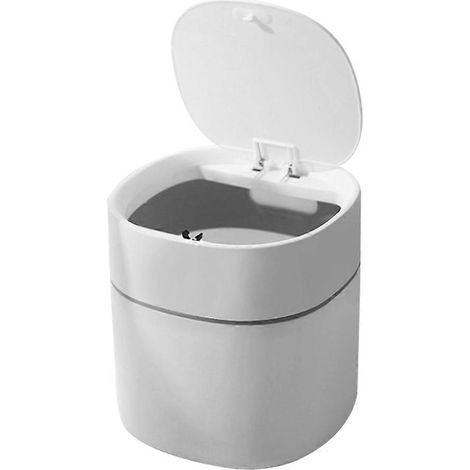 Poubelle de bureau, poubelle pour papier, compatible avec la maison, 1 pièce, blanche (1/5)