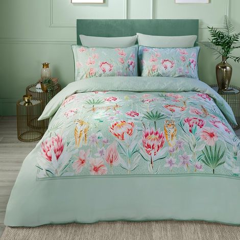 Housse de Couette Floral Vert (1/5)