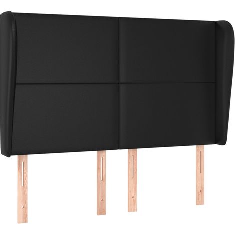 Maison Exclusive - Kopfteil mit Ohren Schwarz 147x23x118/128 cm K (1/5)