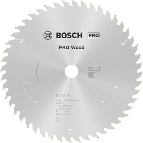 Bosch PRO Wood cordless Kreissägeblatt, 165 x 1,5 x 15,875 mm, T48
