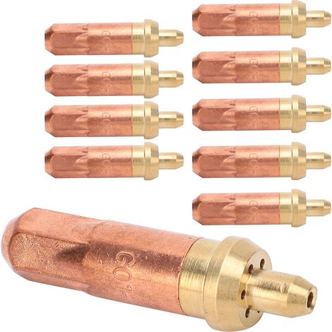 10 Pièces Buse de Découpe au Gaz Propane Acétylène Type Manchon Tête de Pistolet G01‑1003
