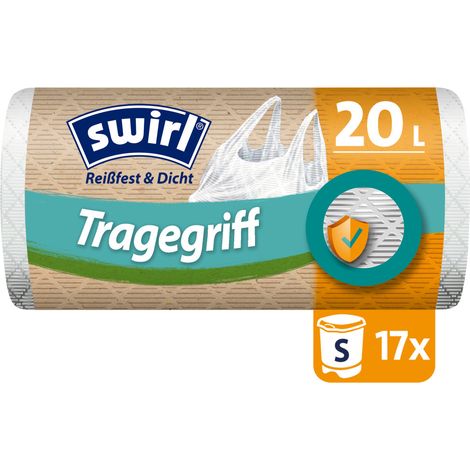 Swirl® 20 l Tragegriff-Müllbeutel Reißfest & Dicht (1/3)