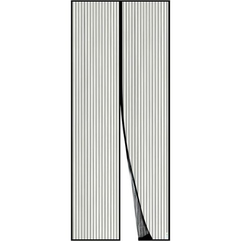 Magnetic Mosquito Net for Door, Mesh Curtain, Magnetic Top-to-Bottom Seal with Automatic Closure, Keeps Fresh Air Inside (90x210cm, Black) (1/5)