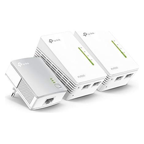 TP-Link Kit Powerline TL-WPA4220T AV600 Mbps Con Wi-Fi 300 Mbps, 2 Porte Ethernet, Plug & Play, 3 Adattatori (1/4)