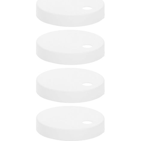 CCYKXA WC-Sitzschraubenabdeckungen, 4er-Pack, weiße Kunststoff-Scharnierabdeckungen (55 mm), Schraubenschutz, kompatibel, für den Haushalt (1/5)