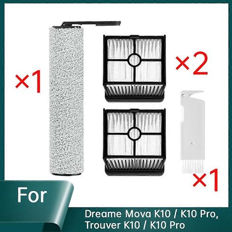 Pour Dreame Mova K10 / K10 Pro, Trouvez les accessoires pour aspirateur K10 / K10 Pro : brosse principale et filtres (1/5)