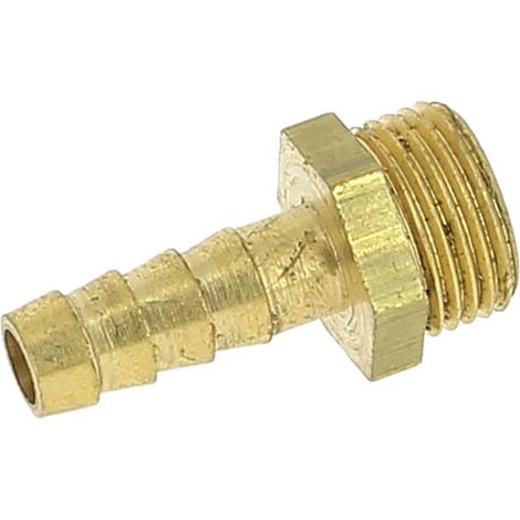 Anquier – Raccord laiton cannelé 8mm mâle 3/8 – Filetage plomberie 3/8' – Résistant à la corrosion – Pour tuyaux polyéthylène