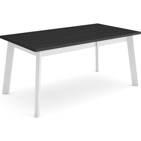 Skraut Home - Mesa Comedor, Mesa Fija Cocina y Salón, 170, Para 8 Comensales, Patas de madera, Estilo Moderno, Negro (1/5)