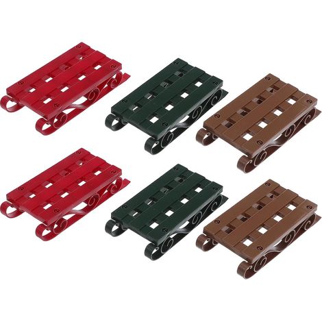 6 mini traîneaux Noël en bois (1/5)