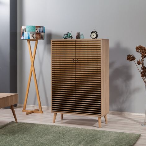 Wandschrank Multibox Sonoma Eiche Melamin 80x127x36 cm