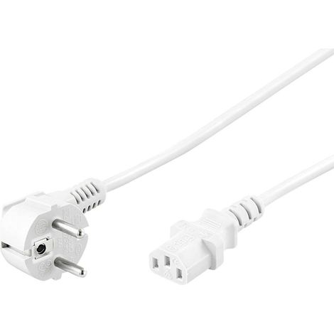 goobay Goobay CEE 7/7 - C 13 - 1,5 m - Male connector / Female connector - CEE7/7 - Coupleur C13 - Blanc (96030)