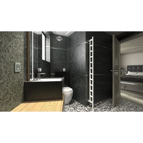Secador de toallas eléctrico blanco - NOVATIS - 300 watt - 166 x 20 (1/5)