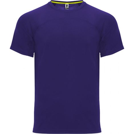 Camiseta deportiva unisex transpirable con espalda rejilla 3D MONACO ROLY L Morado