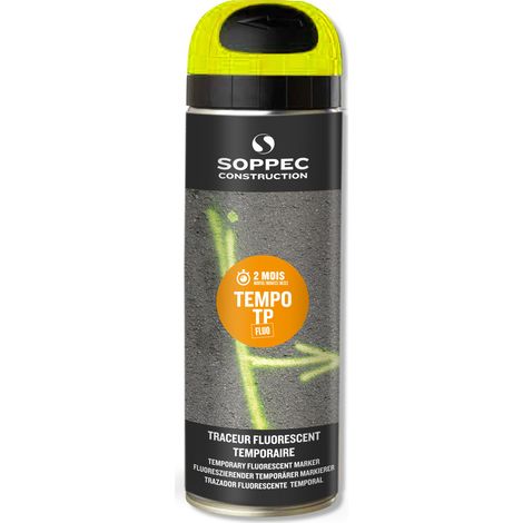 Traceur Soppec Fluo Jaune Peinture Marquage Fluorescent Temporaire - Soppec