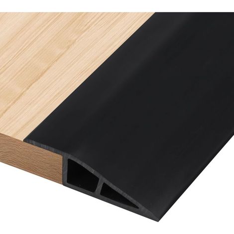Rampe seuil de porte adhésive 1m – Barre de seuil PVC flexible – Largeur 5cm – Pour transition entre sols – Installation facile
