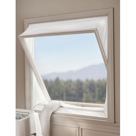 Kit de Joint de Fenêtre 200 cm pour Climatiseur Mobile, Fenêtre à Battant, Sans Perçage, Fermeture Éclair Autobloquante, Étanche, pour Climatiseur, Déshumidificateur et Sèche-Linge (1/5)