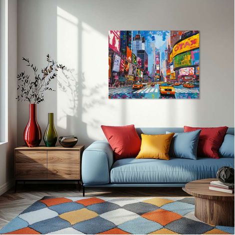 Domo Mea Dipinto Decorativo Su Tela - New York - 120 x 90 cm (1/2)