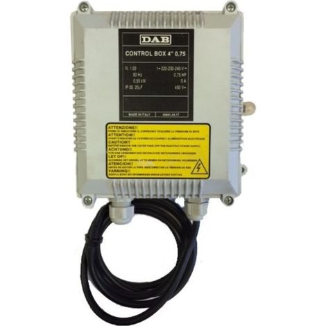 Quadro di Avviamento con Condensatore per Elettropompe Sommerse 0,75HP 0,55kW – DAB Control Box 4" (1/5)