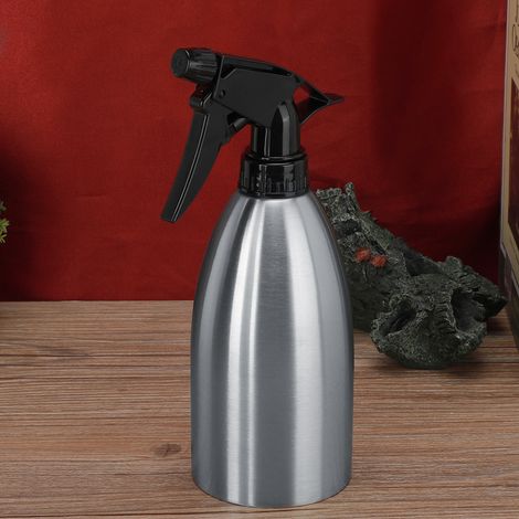 Bouteille de pulvérisation jardinage 500ml acier inoxydable, bec ajustable pour arrosage cuisine et plantes (1/4)