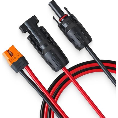 Connecteur solaire vers XT60 Adaptateur 60 cm 12 AWG, Panneau solaire Câble d'extension Câble, pour Station d’Énergie Portable, Câble Solaire Étanche Compatible Pro MAX, P 757 et EF 2 (1/5)