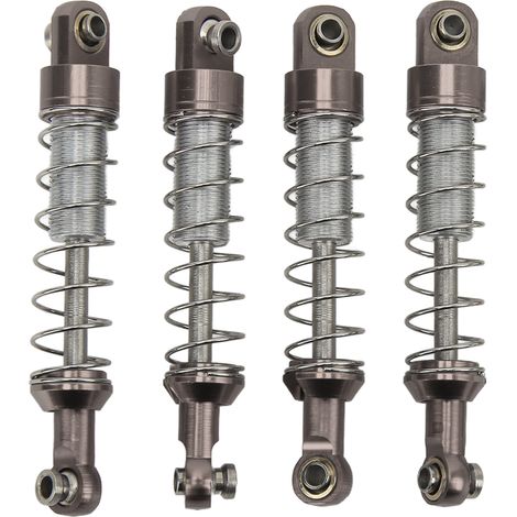 Paire d'amortisseurs en alliage d'aluminium 60 mm, pièces de modification pour voitures RC WPL C14, C24, MN, D90 et 99S, couleur titane (1/5)