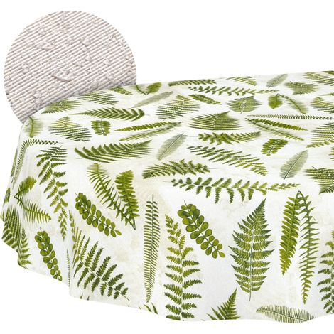 Nappe enduite Fougère Ovale 200x140 cm intérieur/extérieur (1/5)